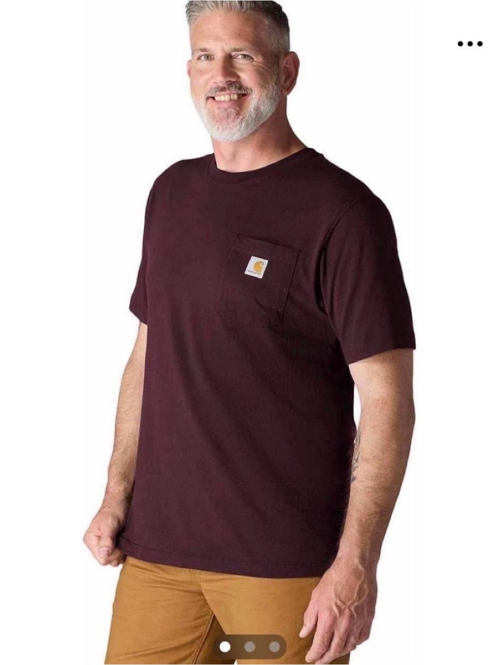Carhartt Men's Pocket Tee in Deep Burgundy